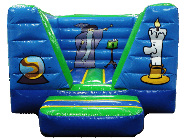 Bouncy castle "Le Sorcier" available when renting a birthday room